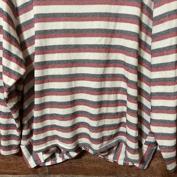ModCloth Bit of Twist Long Sleeve Top White/Red Stripe Size 3X - Picture 8 of 12